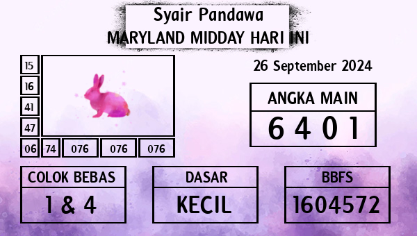 Prediksi Maryland Midday