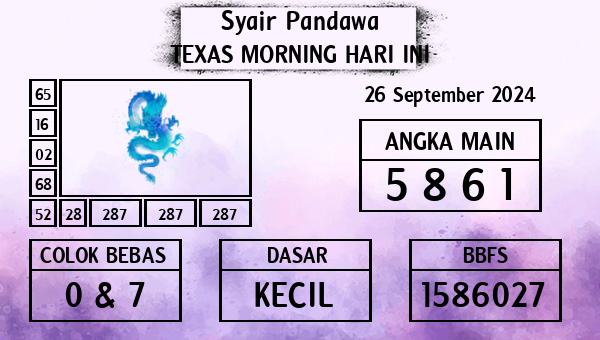 Prediksi Texas Morning