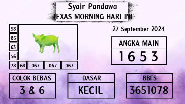 Prediksi Texas Morning