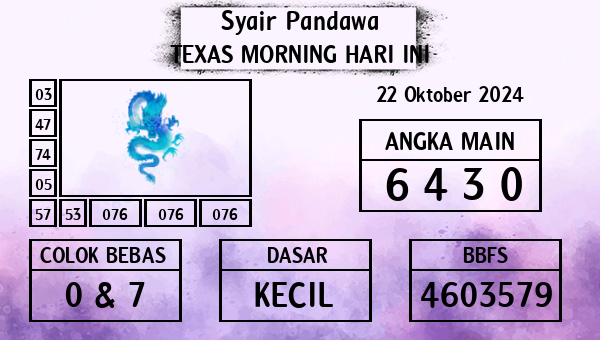 Prediksi Texas Morning